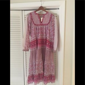 Red and pink Nitik Matta dress never worn